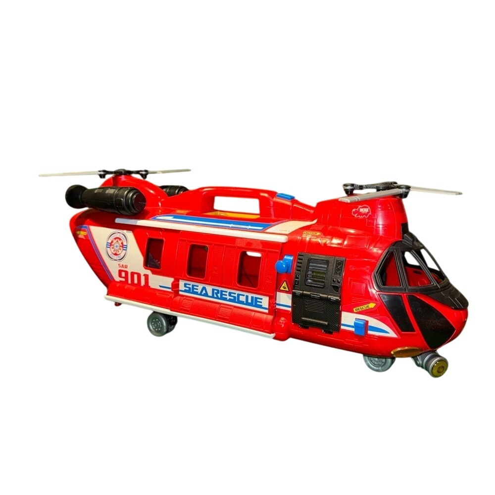 Dickie Toys Light & Sound Giant Helicopter Sea Rescue SAR 901 Red Toy Chopper